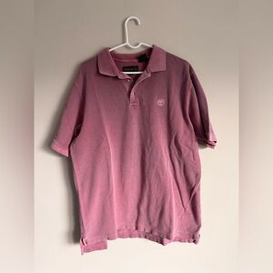 Timberland Men's Pique Polo in Dusty Red size XL 100% Cotton